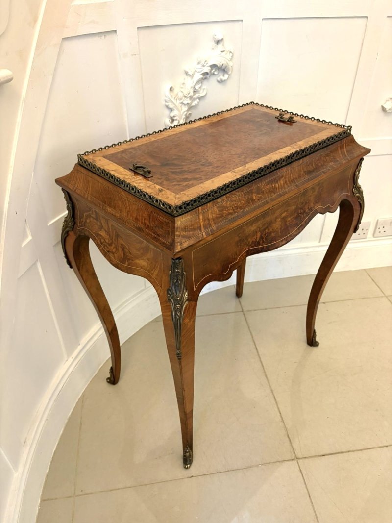 Quality Antique French Walnut Jardinière Table - Image 9